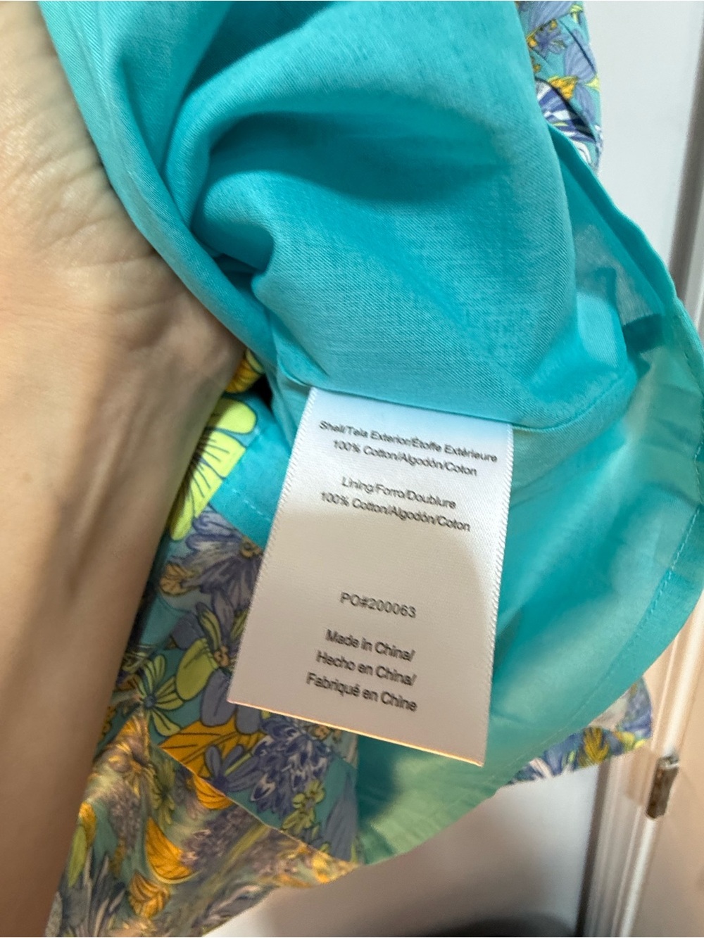 ModCloth Teal Floral Button-Front Skirt with Blue and Yellow Blooms - Picture 4 of 8
